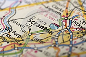 Scranton on map