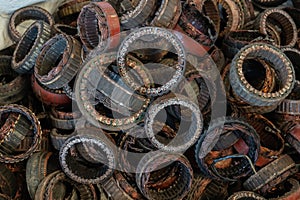 Scrap from dynamo metal part for recycling