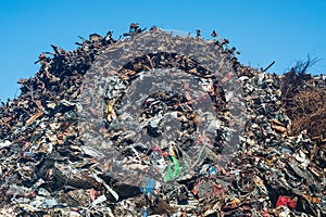 Scrap heap with metal scrap