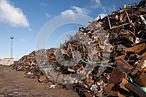 Scrap metal heap