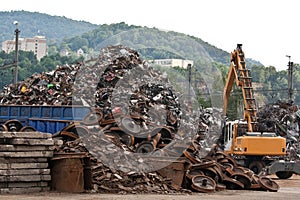 Scrap metal yard photo