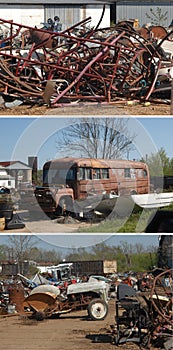 Scrap metals collage