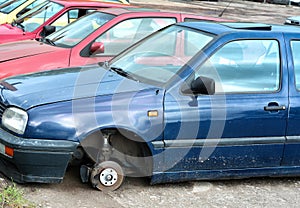 in a scrap yard