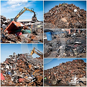 Scrap yard collage