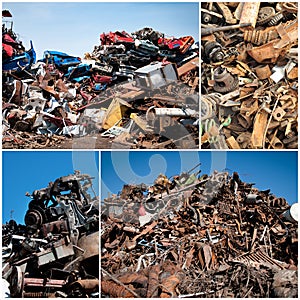 Scrap yard collage
