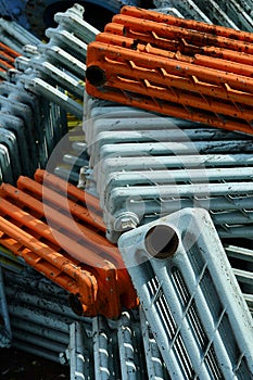 Scrap yard, scrap metal on waste dump in a recycling company