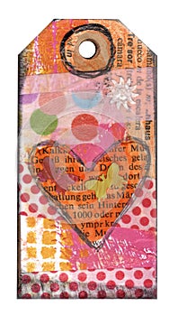 Scrapbook Art Journal Mixed Media Tags