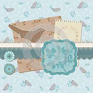 Scrapbook Design Elements - Vintage Birds