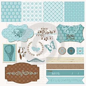 Scrapbook design elements - Vintage Love Set