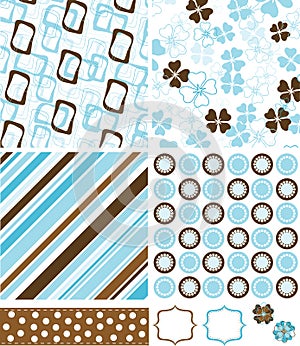 Scrapbook elements and patterns for design,