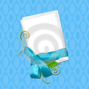 Scrapbook layout in blue color