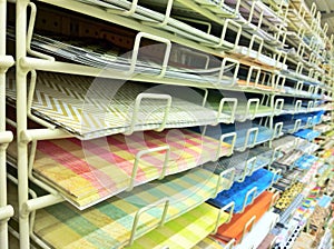 Scrapbook paper isle in craft store