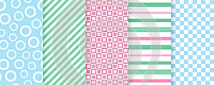 Scrapbook seamless pattern. Vector illustration. Geometric pastel backgrounds