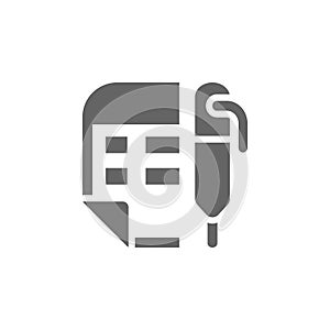 Scrapbook, tasks icon. Element of materia flat tools icon