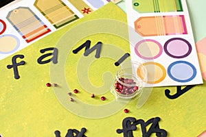 Scrapbooking supplies