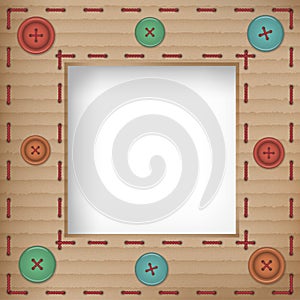 Scrapbooking vintage cardboard frame