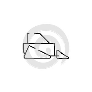 scraper icon. Element of construction for mobile concept and web apps illustration. Thin line icon for website design and