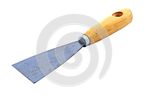 Scraper with wood handle