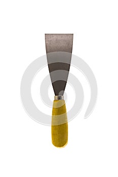 Scraper with wood handle.