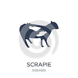 Scrapie icon. Trendy flat vector Scrapie icon on white background from Diseases collection