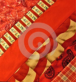 Scrappy Quilt Block Red