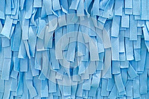 Scraps of blue fabric for background and texture