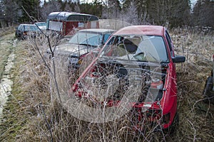 Scrapyard for cars (wrecks car)