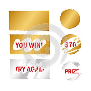 Scratch card elements