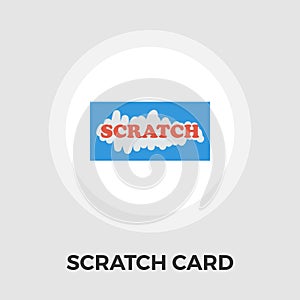 Scratch card vector flat icon