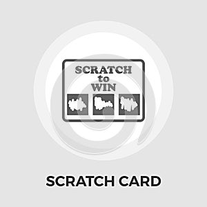 Scratch card vector flat icon