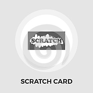 Scratch card vector flat icon