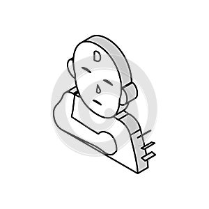 scratch reflex isometric icon vector illustration