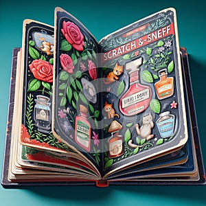 Scratch and Sniff Pop up Pages A book with pop up pages thath