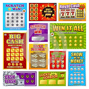 Scratch Win Cards Set