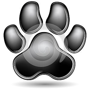 Scratchboard Paw Print