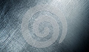 Scratched blue metal texture