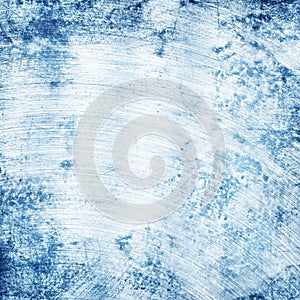 Scratched blue metal texture