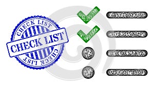 Scratched Check List Seal and Network Check List Mesh