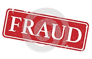 scratched FRAUD rubber stamp