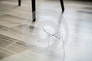 Scratched Laminate Floor Damage photo