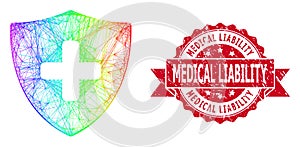 Scratched Medical Liability Seal and Bright Net Medical Shield
