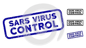 Scratched Sars Virus Control Rectangular Stamp Seals