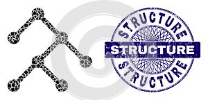 Scratched Structure Stamp Seal and Geometric Binary Structure Mosaic