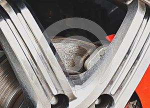 Scratched surface brake disc