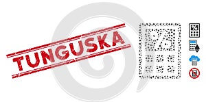 Scratched Tunguska Line Seal and Mosaic Tax Calculator Icon
