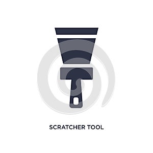 scratcher tool icon on white background. Simple element illustration from construction concept