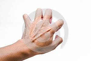 Scratching hand gesture