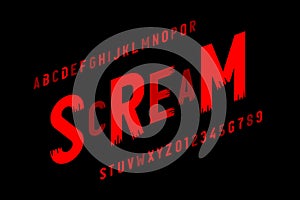 Scream font in Halloween style