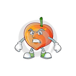 Scream nectarine character mascot funny shape cartoon.