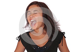 Screaming asian girl